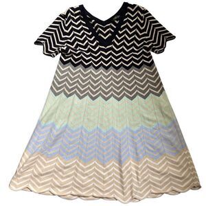 Twin-Set Simona Barbieri Zig-Zag A-line Dress M